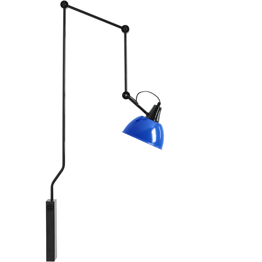 AIDA ADJUSTABLE ARM LIGHT SHADE COBALT - DYKE & DEAN