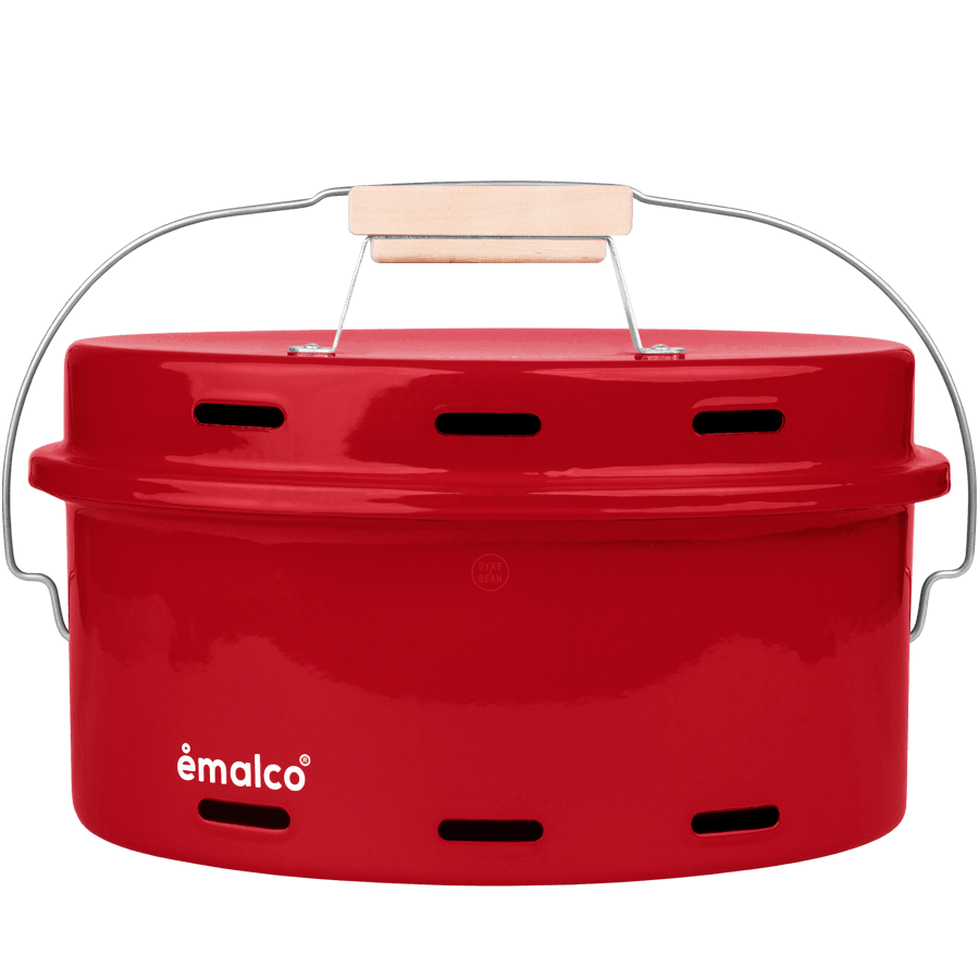 BURGUNDY ENAMEL BARBEQUE - DYKE & DEAN