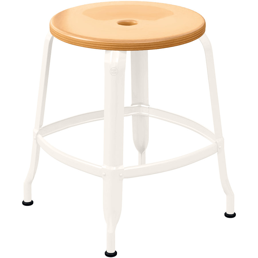 CHAISES NICOLLE METAL STOOL WOOD 45 - DYKE & DEAN
