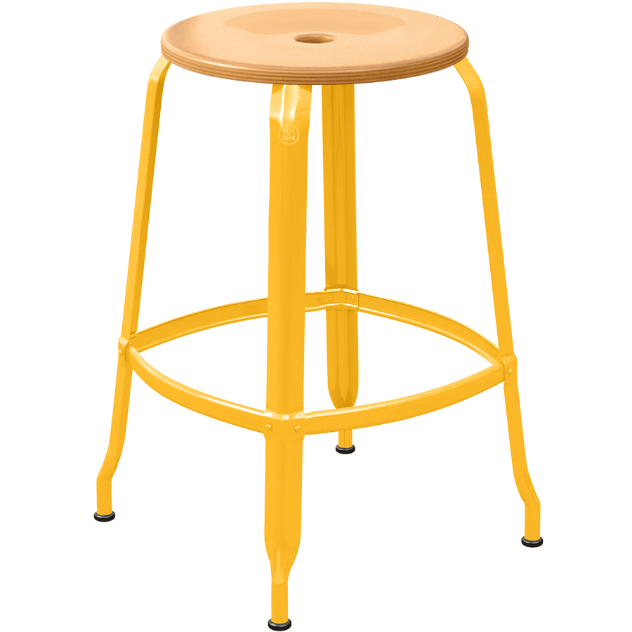 CHAISES NICOLLE METAL STOOL WOOD 65 - DYKE & DEAN