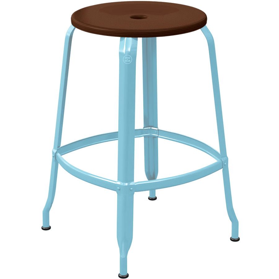 CHAISES NICOLLE METAL STOOL WOOD 65 - DYKE & DEAN