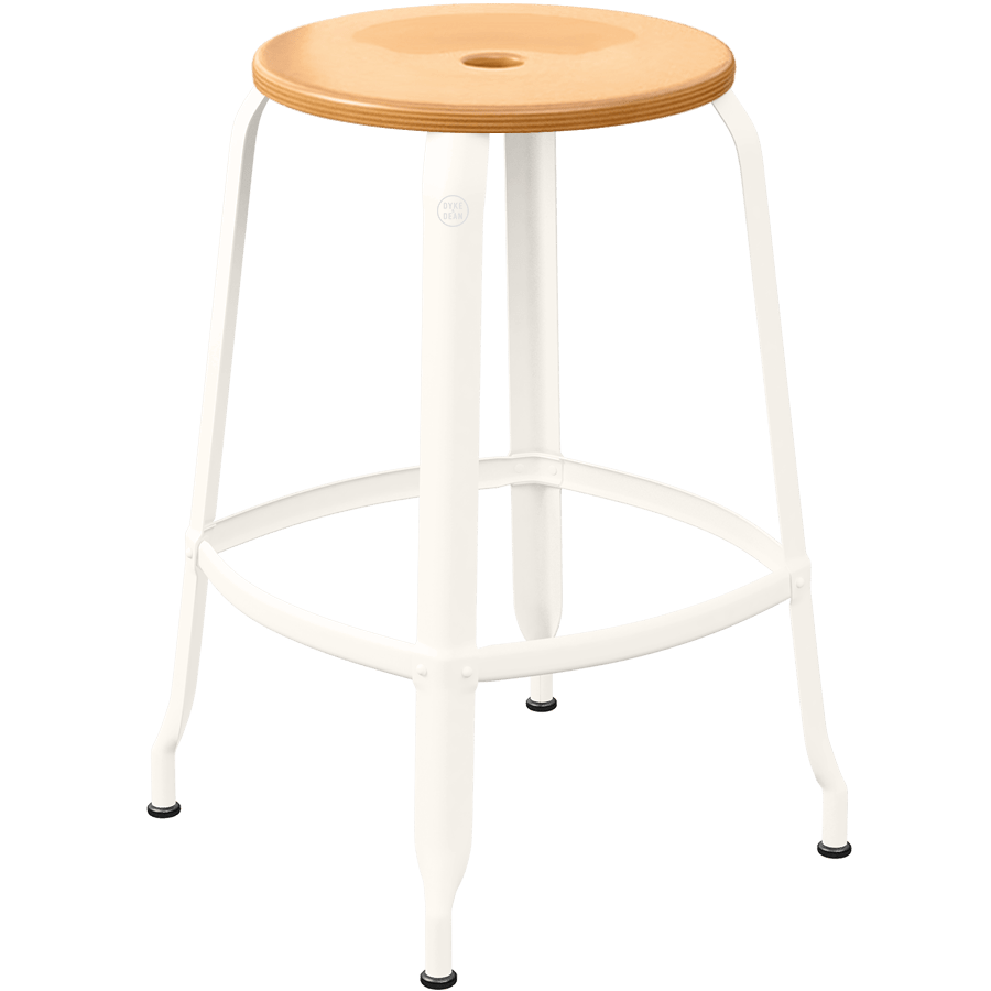CHAISES NICOLLE METAL STOOL WOOD 65 - DYKE & DEAN