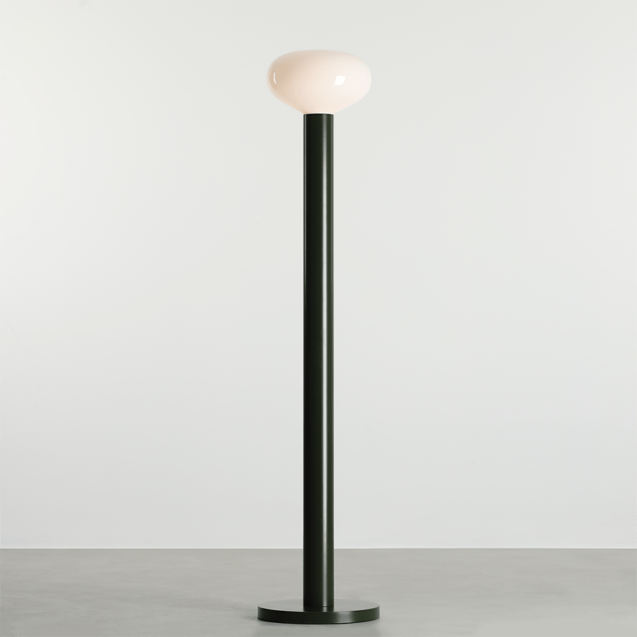 FLO OPAL GLASS ORB FLOOR LIGHT MOSS GREEN - DYKE & DEAN
