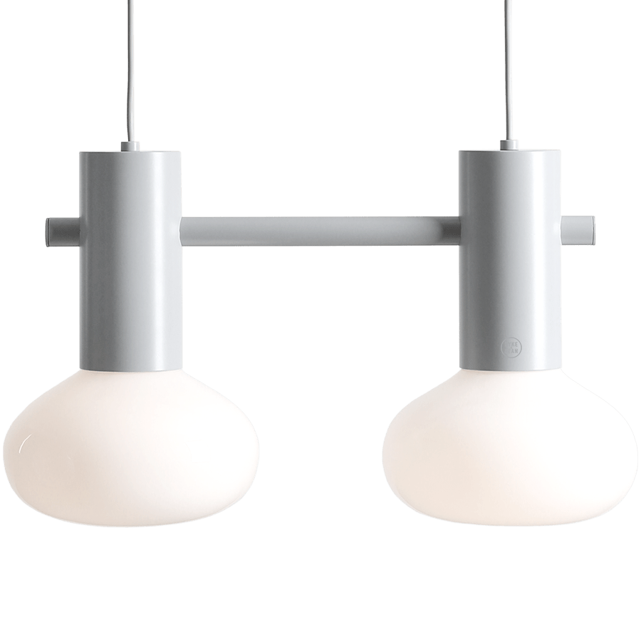 FLO SUSPENSION PENDANT 2 OPAL GLASS LIGHT GREY - DYKE & DEAN