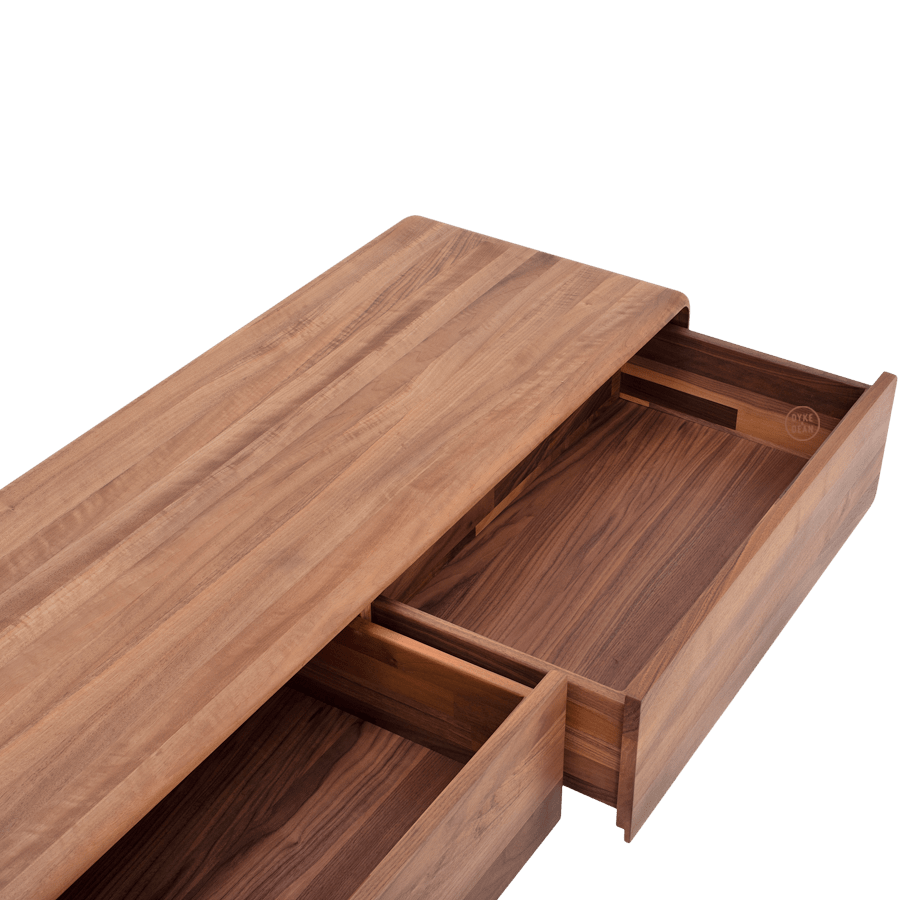 GAZZDA FAWN LOW SIDE BOARD WALNUT 3 DRAWERS - DYKE & DEAN