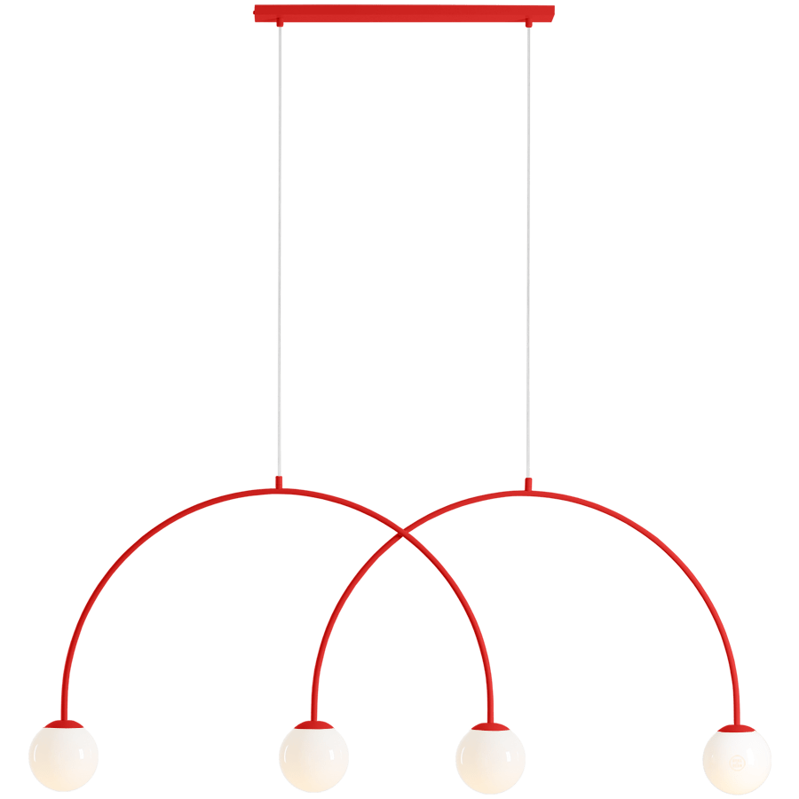 GLOBE HANGING CEILING LIGHT 4 RED - DYKE & DEAN