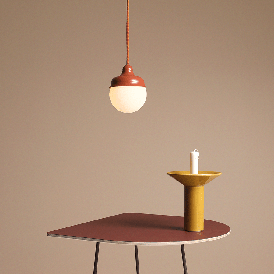 HANGING PENDANT GLOBE LIGHT RED - DYKE & DEAN