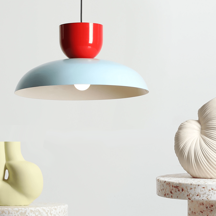 MODULAR PENDANT LIGHT COBALT & RED - DYKE & DEAN