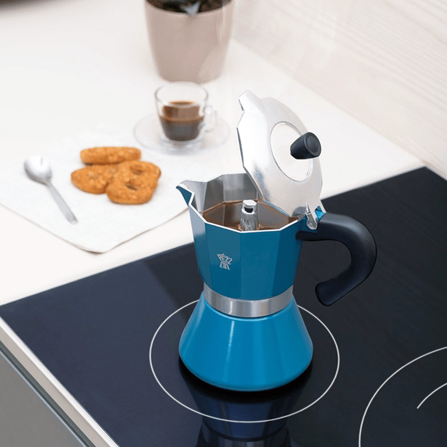 PEZZETTI ESPRESSO COFFEE MAKER INDUCTION HOB DOVE GREY - DYKE & DEAN