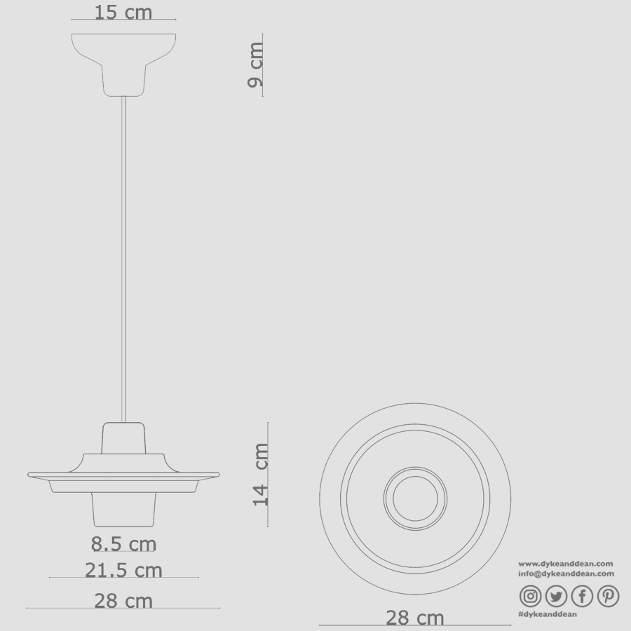 VIOLA CERAMIC PENDANT LIGHT - DYKE & DEAN