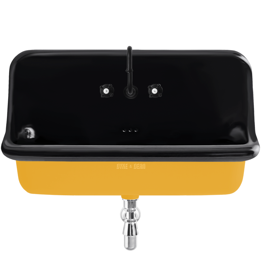 CERAMIC MOUNTED LARGE SINK WITH COLOUR OPTIONS - DYKE & DEAN