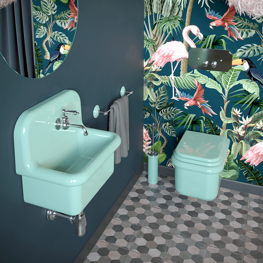 GEORGIAN CORNERS TOILET FLUSH PLATE CHROME - DYKE & DEAN