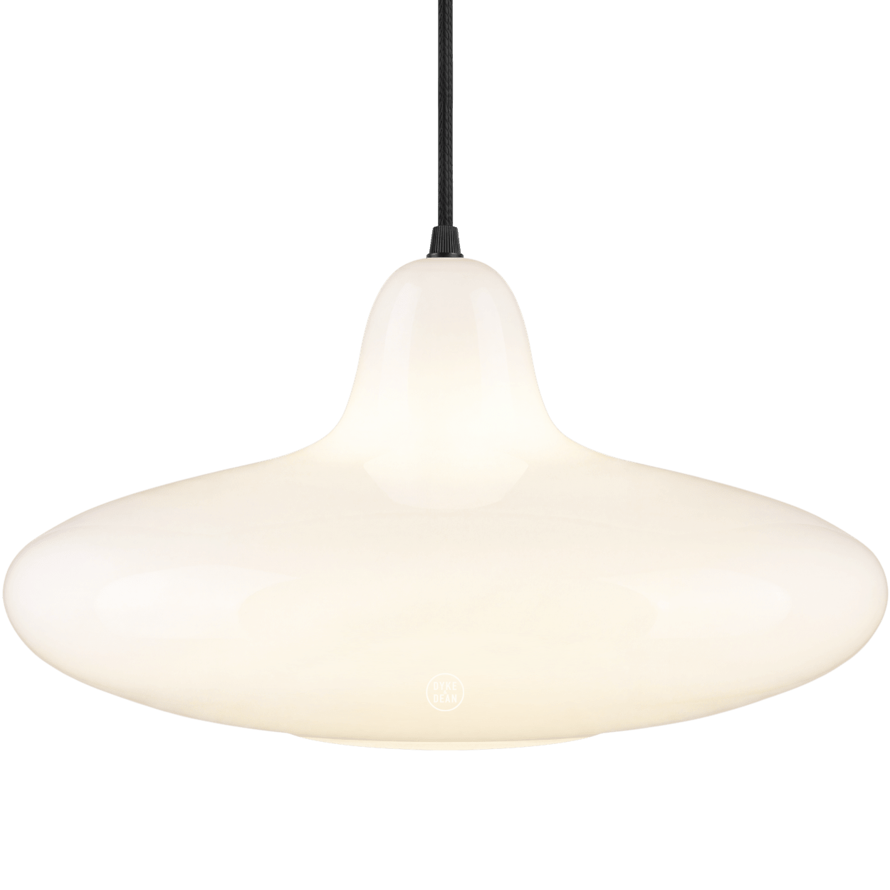 90s OPALINE GLASS PENDANT SHADE - DYKE & DEAN