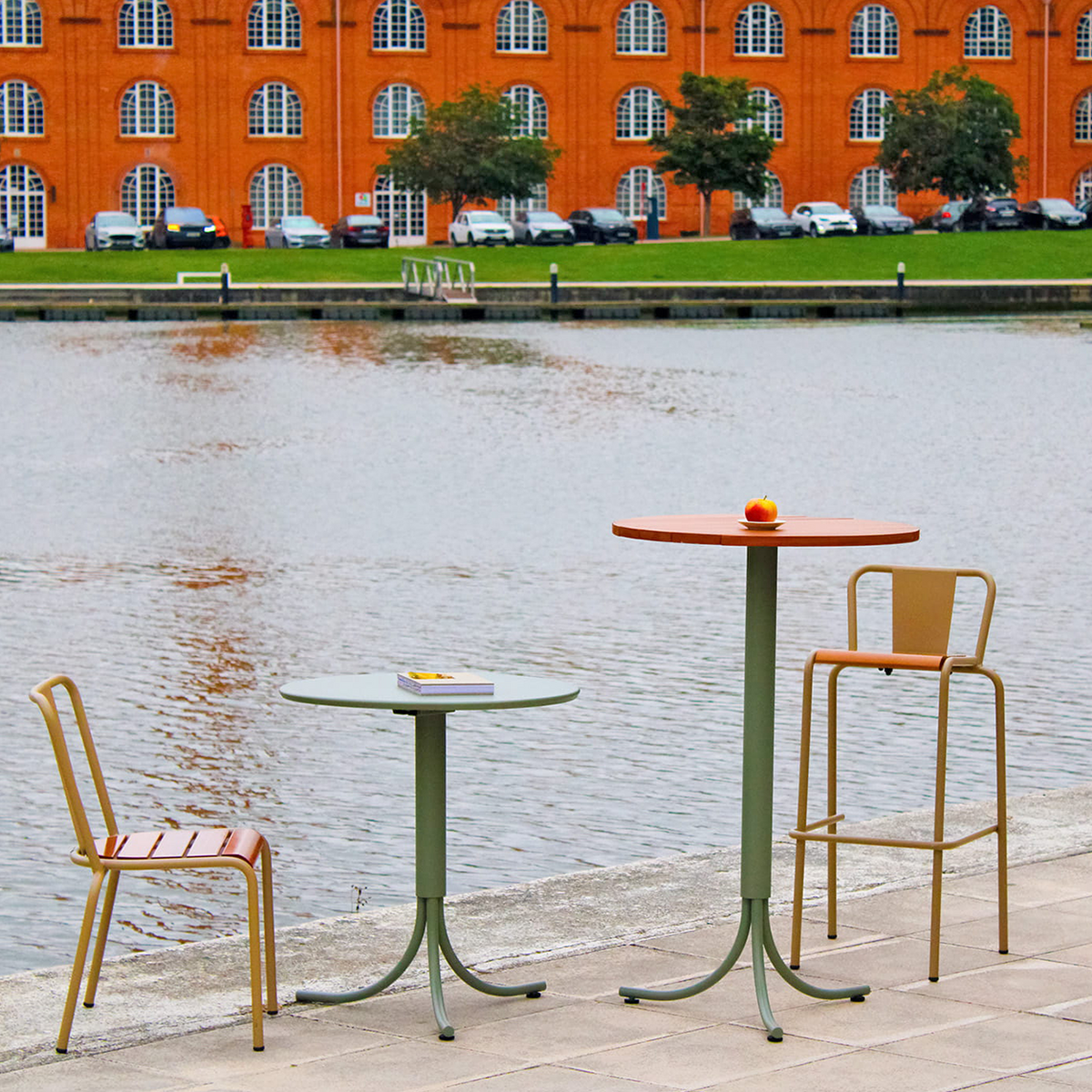 ADICO MAR HIGH TABLE 70 WOOD TOP