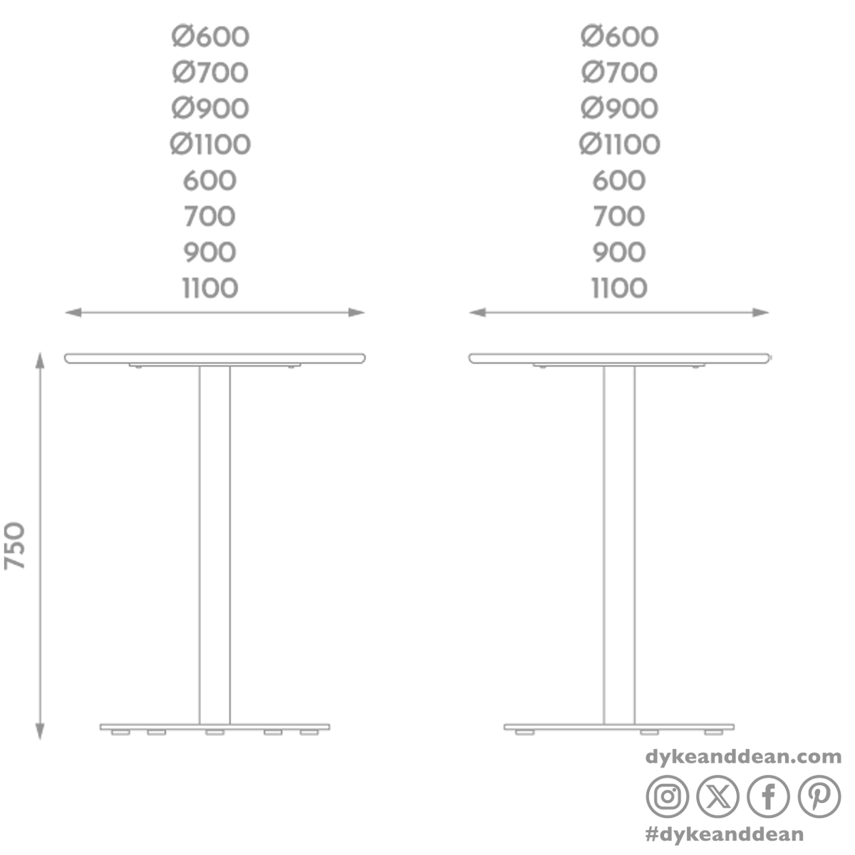ADICO PLANA ROUND TABLE STEEL
