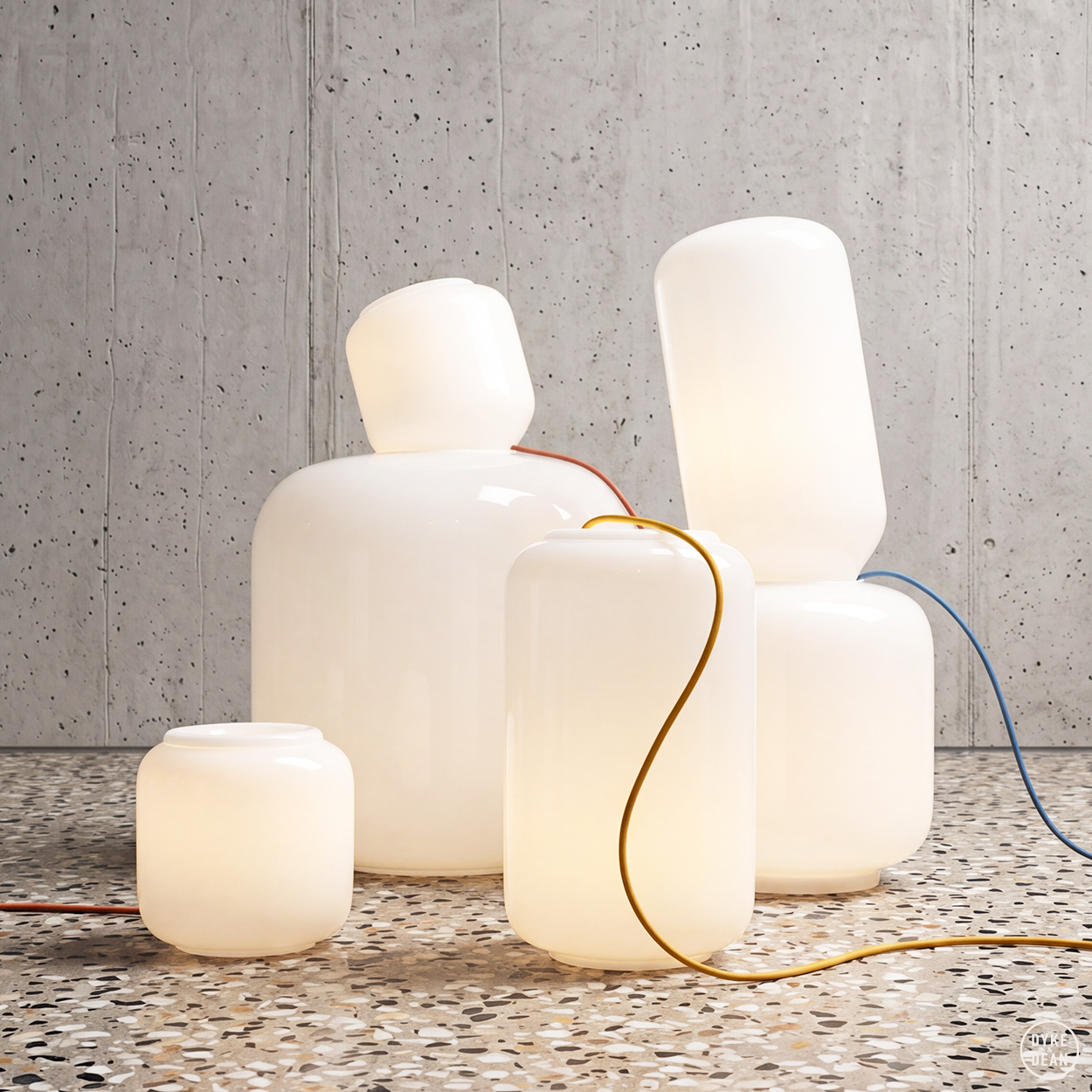 FLASK TERRACOTTA TABLE & FLOOR GLASS LIGHT
