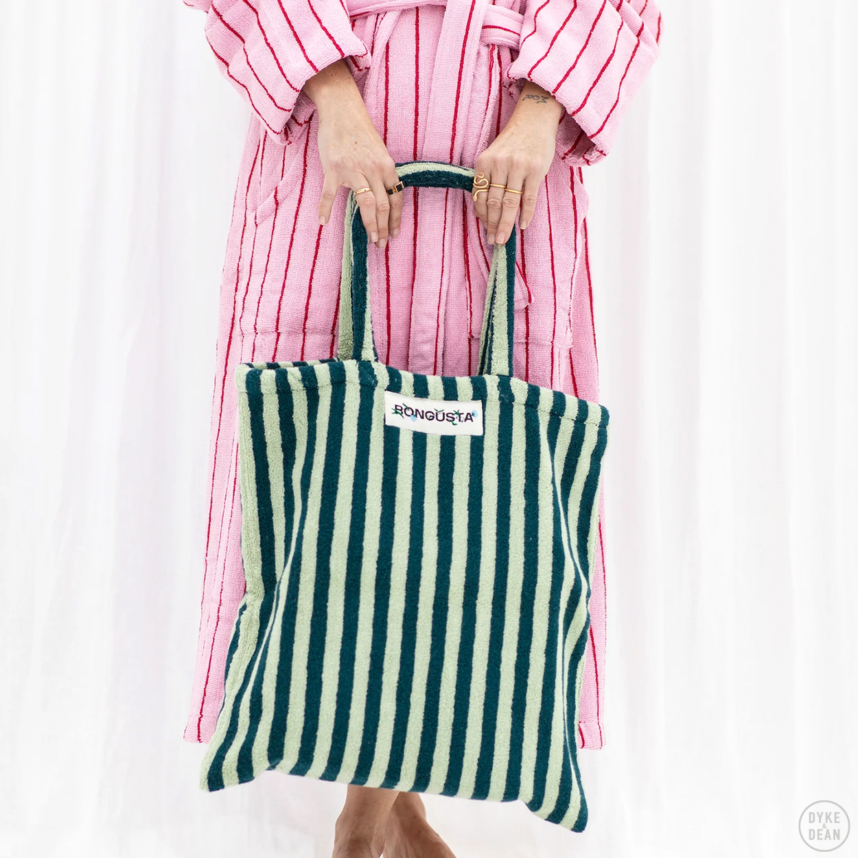 TOWEL FABRIC TOTE BAG GREEN