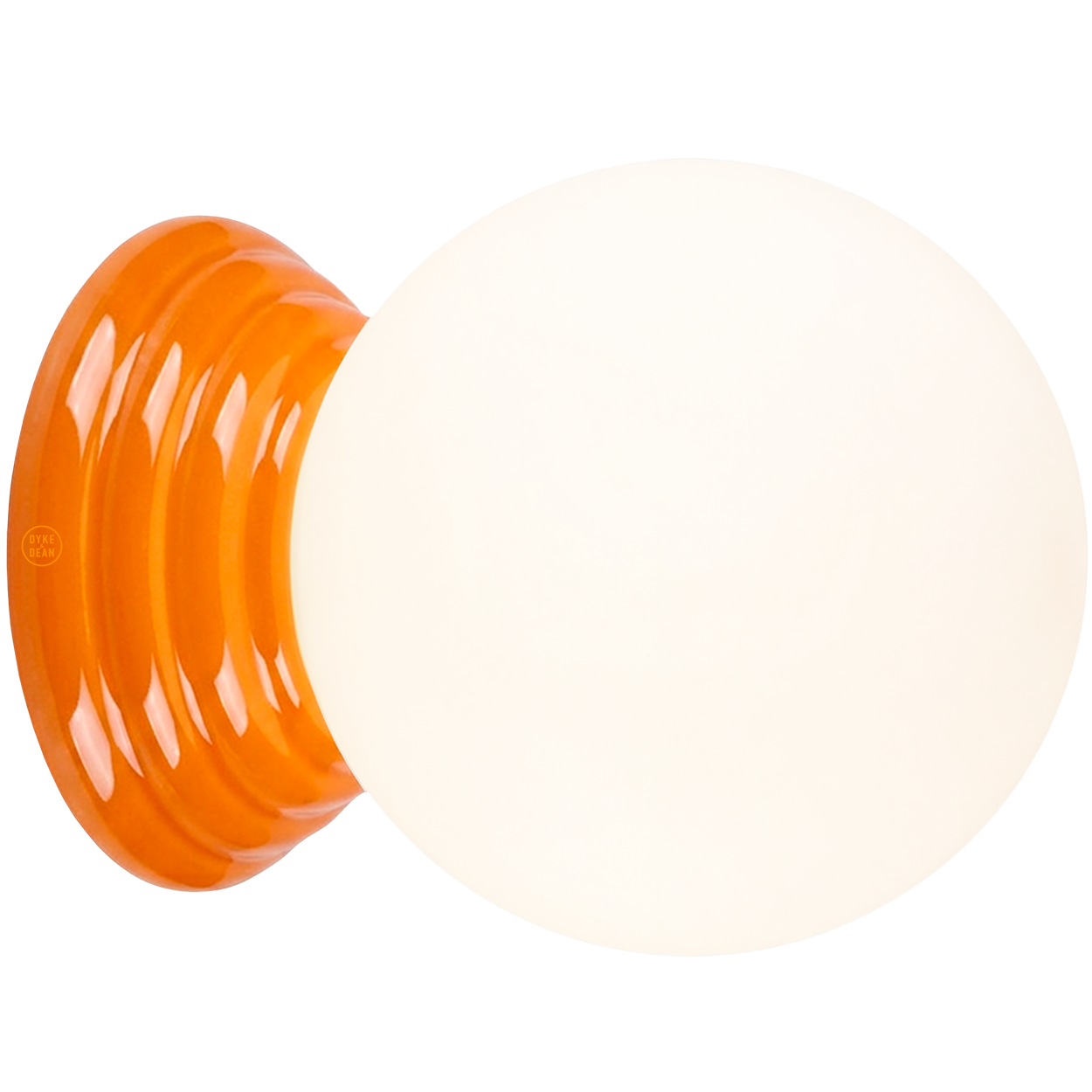 ORANGE CERAMIC SCONCE WATERPROOF OPAL GLOBE WALL LIGHT