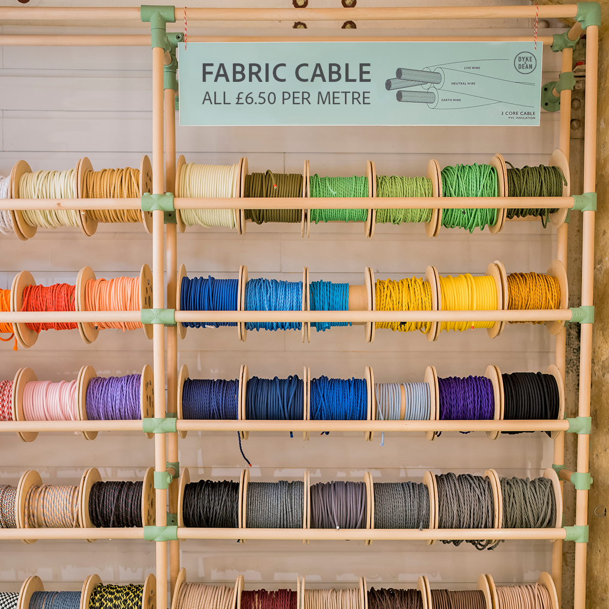 OFF WHITE FABRIC CABLE