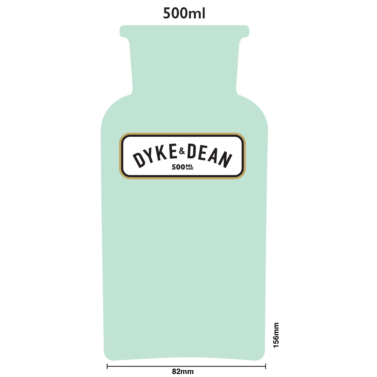 DYKE & DEAN APOTHECARY JAR CLEAR GLASS 500ML