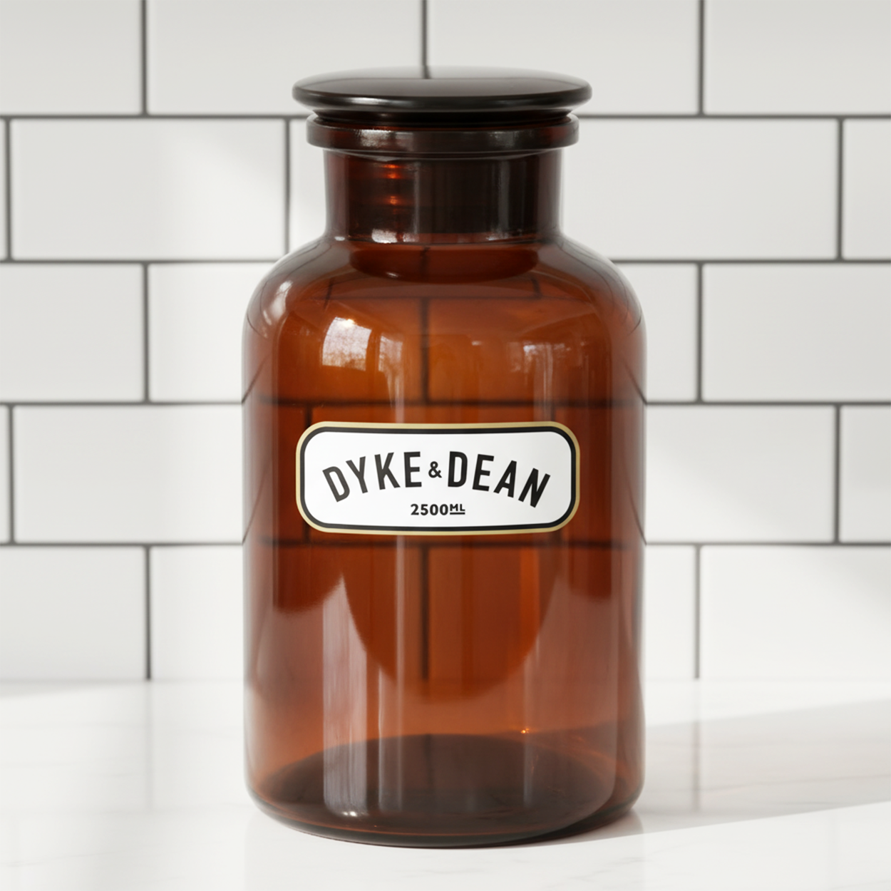 DYKE & DEAN APOTHECARY JAR BROWN GLASS 2500ML