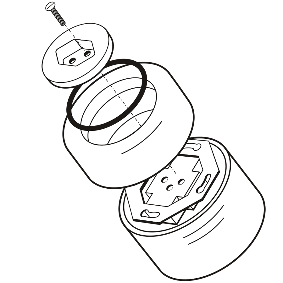 PORCELAIN ROUND SURFACE MOUNTED SWISS SOCKET SKY BLUE