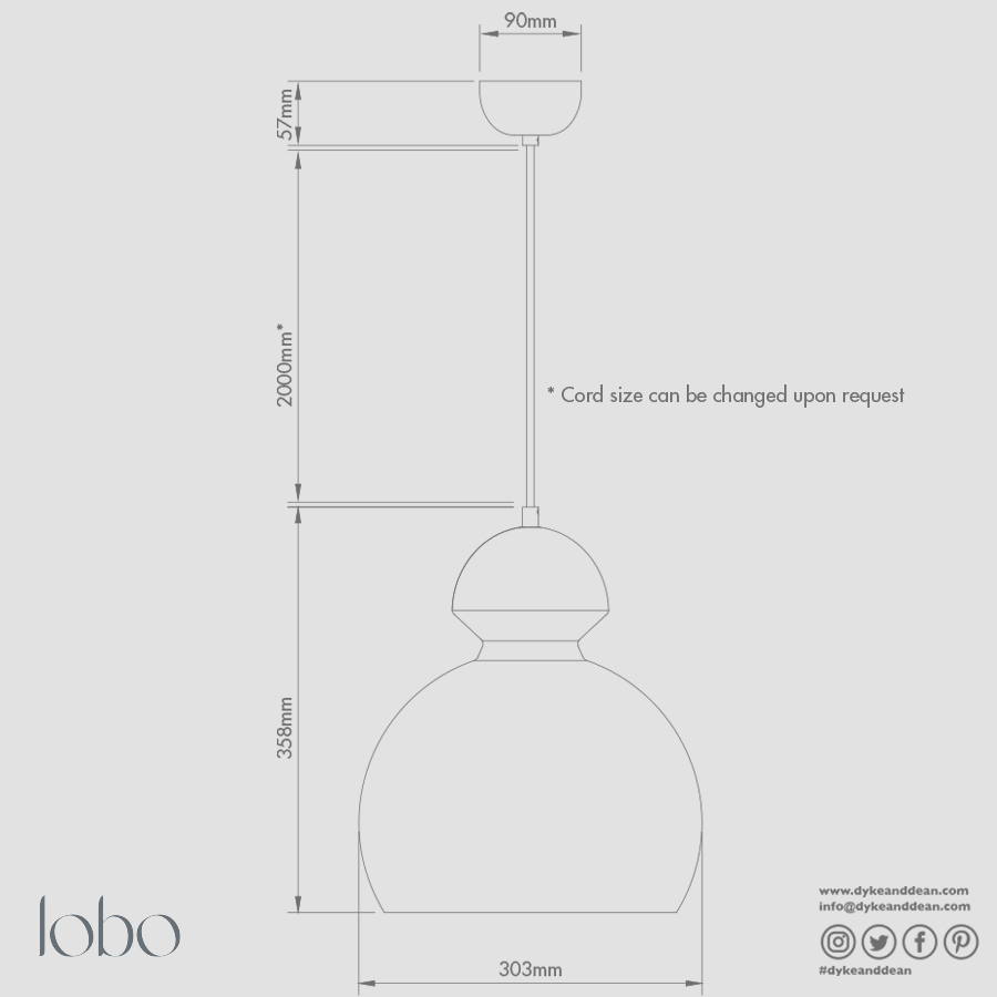 MOBO CERAMIC PENDANT XL