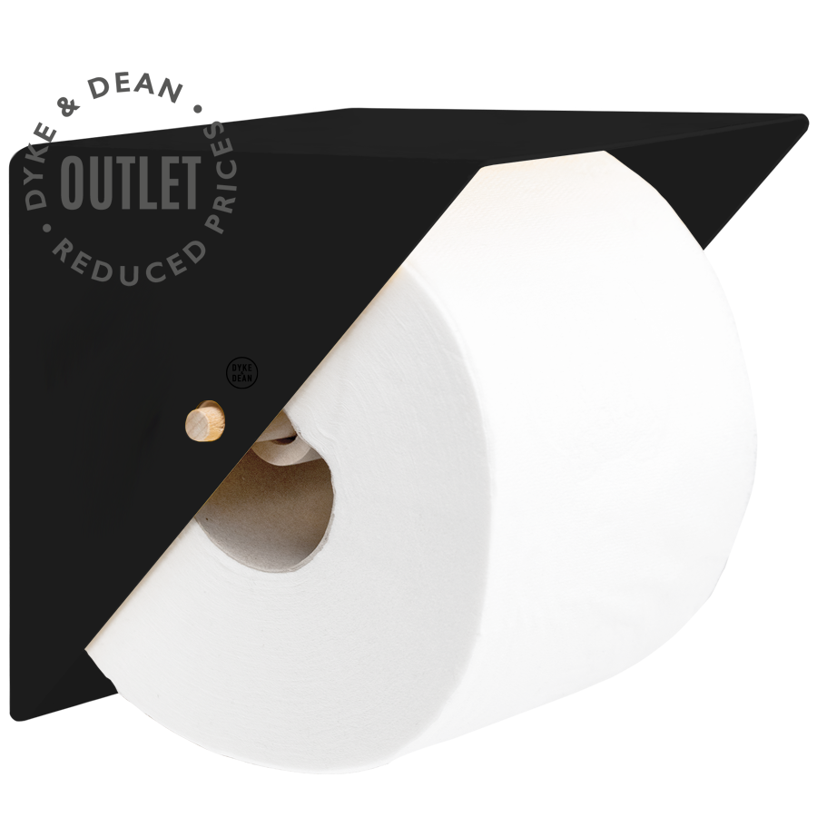 BLACK TRIANGLE WALL TOILET ROLL HOLDER OUTLET