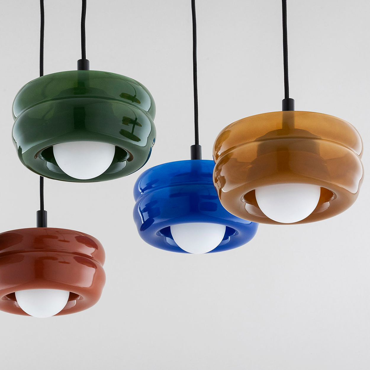 WALNUT ORBIT GLASS GLOBE PENDANT LIGHT