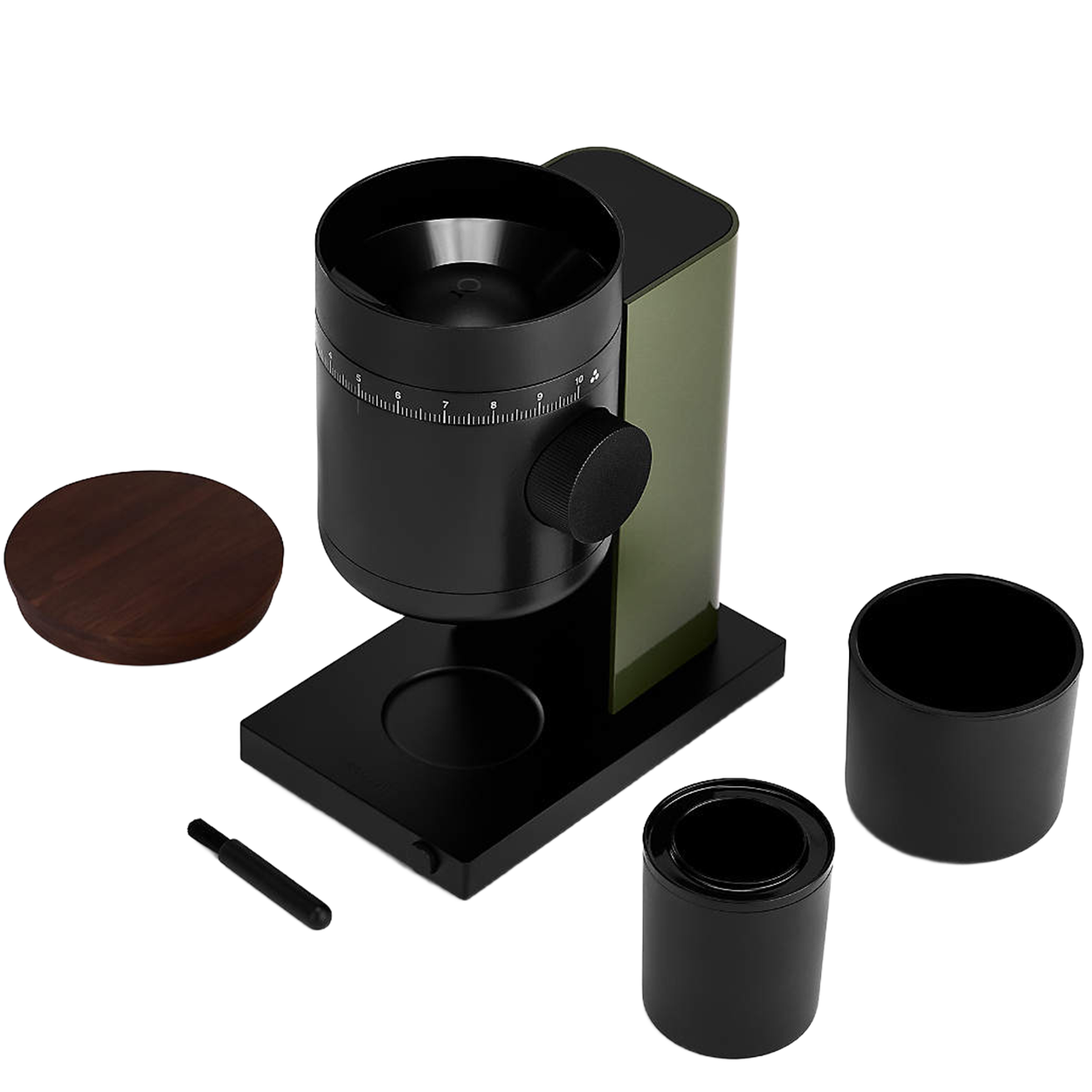 FELLOW OPUS 2 CONICAL BURR GRINDER WOODLAND GREEN & WALNUT
