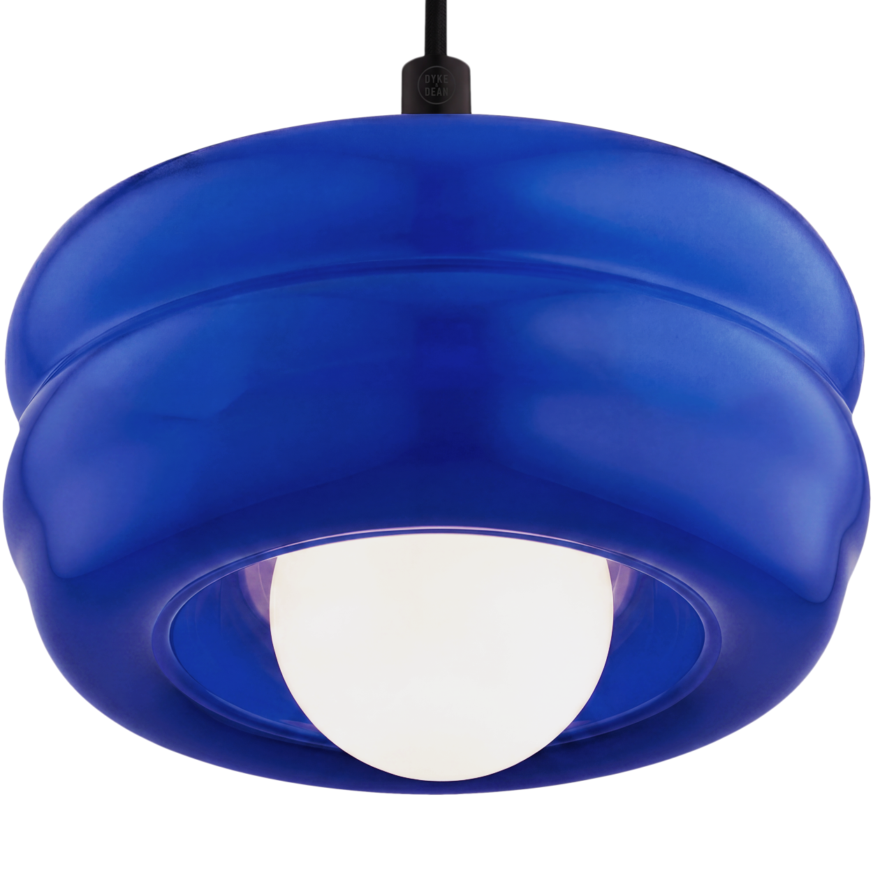BLUE ORBIT GLASS GLOBE PENDANT LIGHT