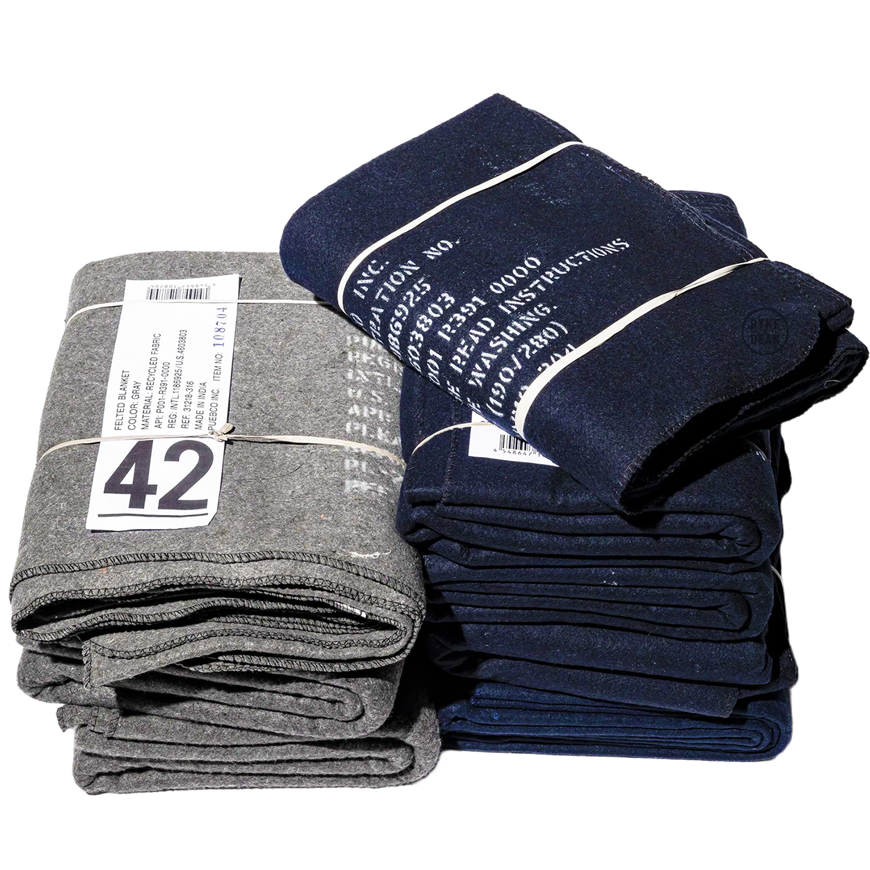FELTED RECYCLED NAVY BLANKET