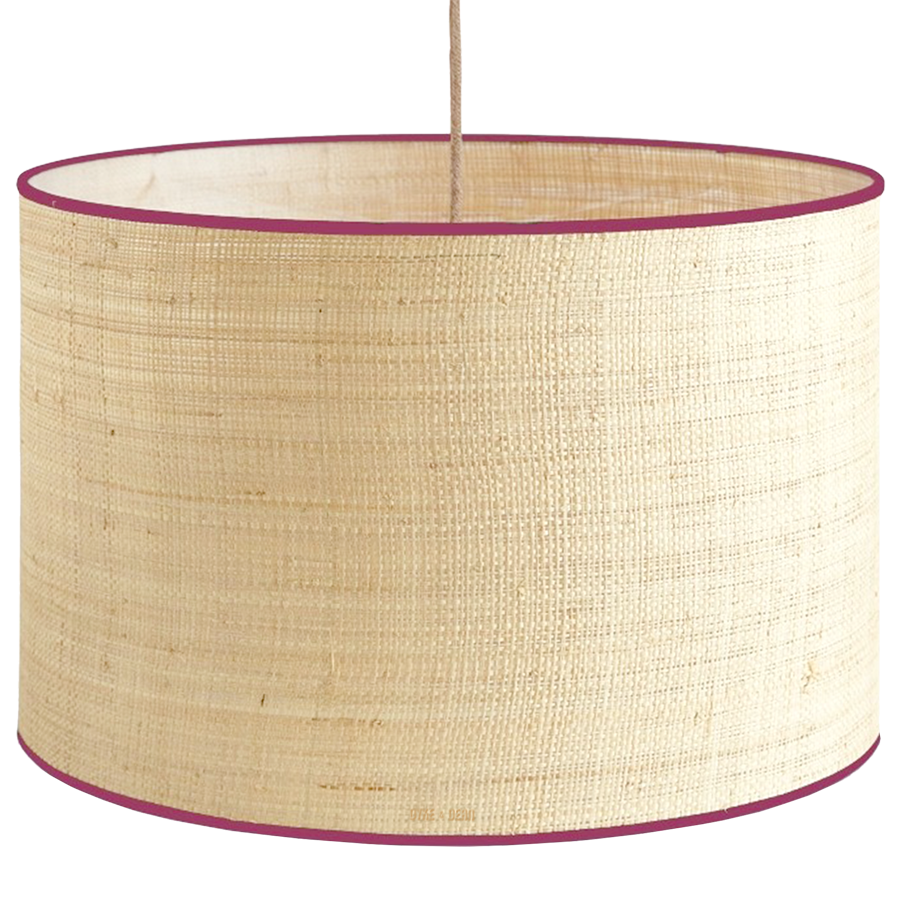 RAFFIA TRIM NATURAL SHADE E27 DRUM PFLAUMENRIM