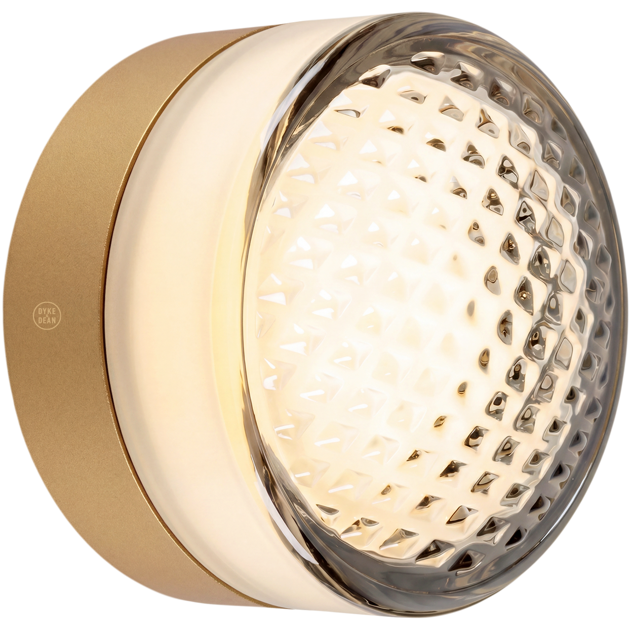 ROUND WATERPROOF GOLD WALL CEILING SCONCE SMOKE LIGHT