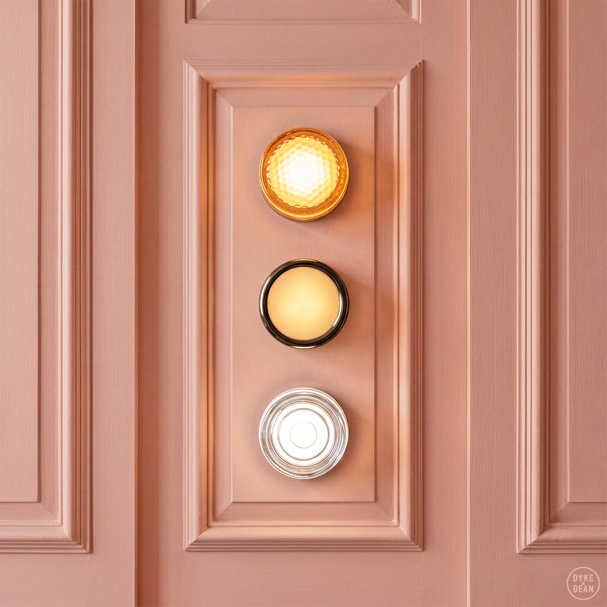 ROUND WATERPROOF GOLD WALL CEILING SCONCE SMOKE LIGHT
