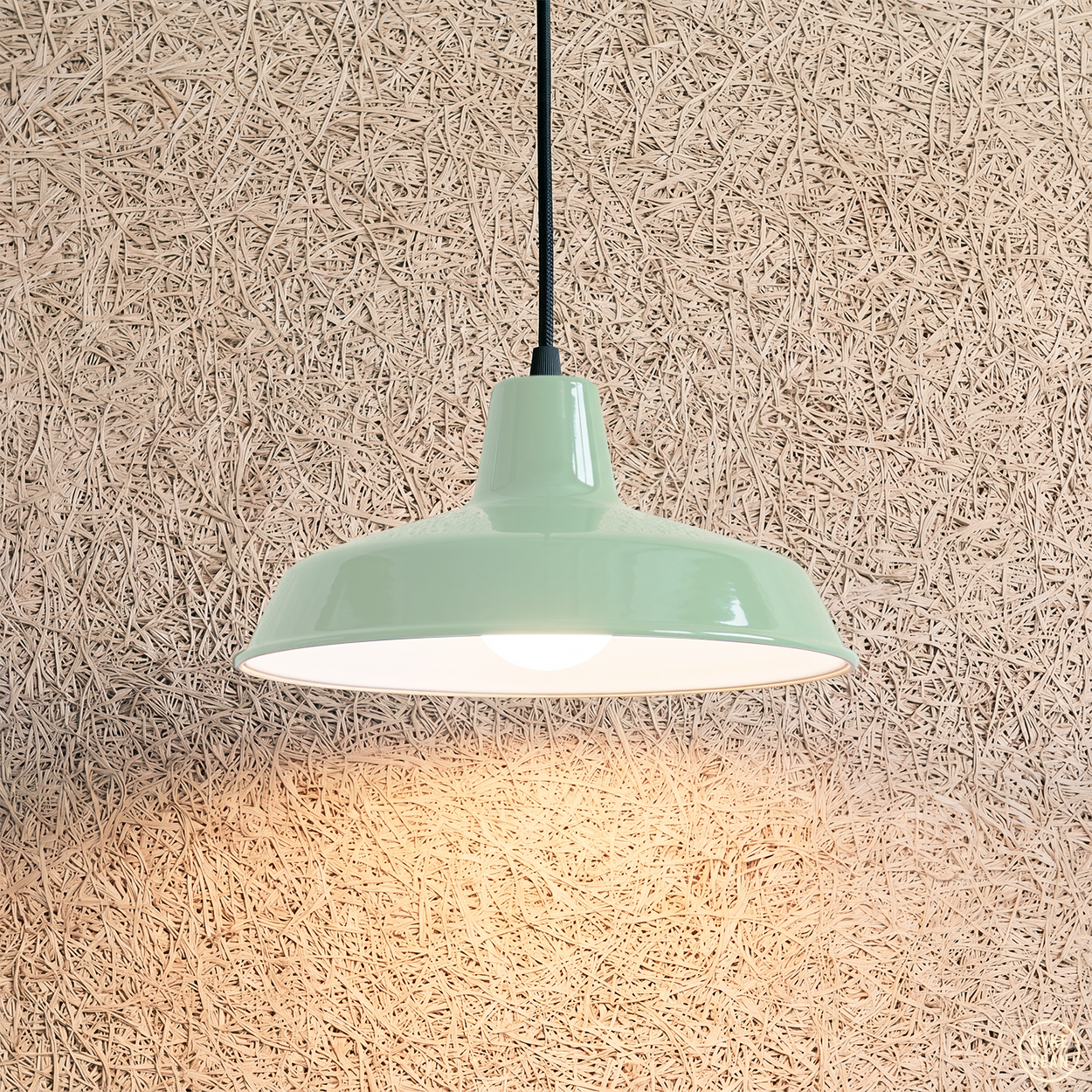 DYKE & DEAN SMALL PENDANT LAMPSHADE MINT GREEN E14 BULB HOLDER