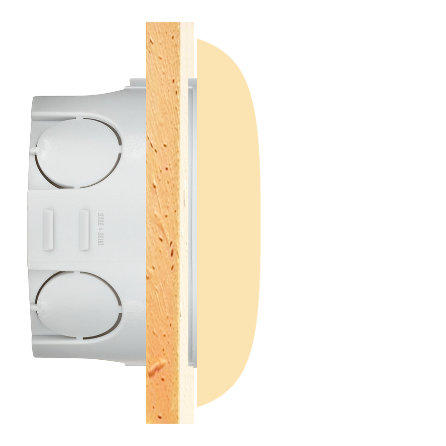 SQUARE PORCELAIN WALL SOCKET GREY PC/USB