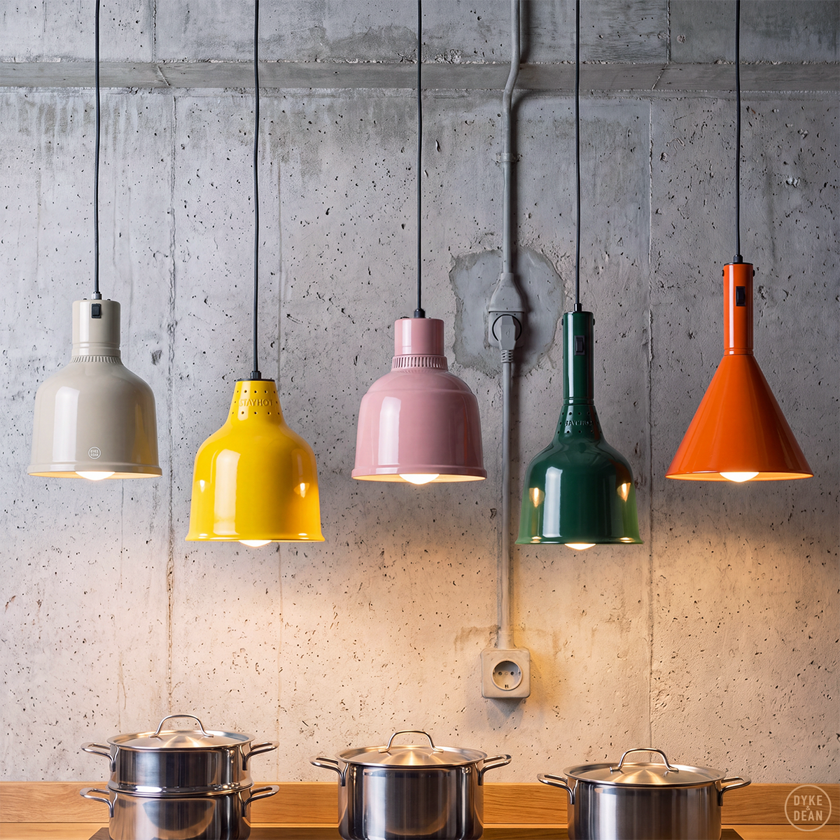Stay hot heat lamp pendant classic 1224 retractable cord colour