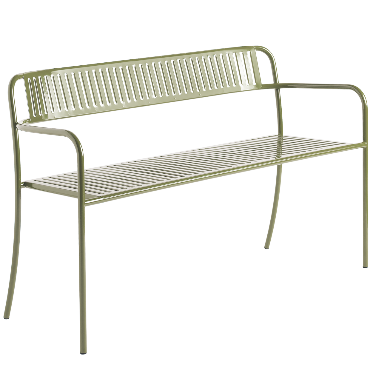 TOLIX PATIO BENCH WITH BACKREST