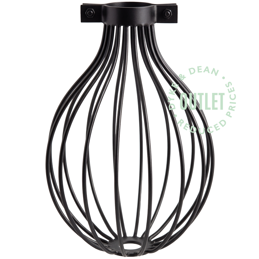 BLACK METAL BALLON E27 LIGHT CAGE OUTLET
