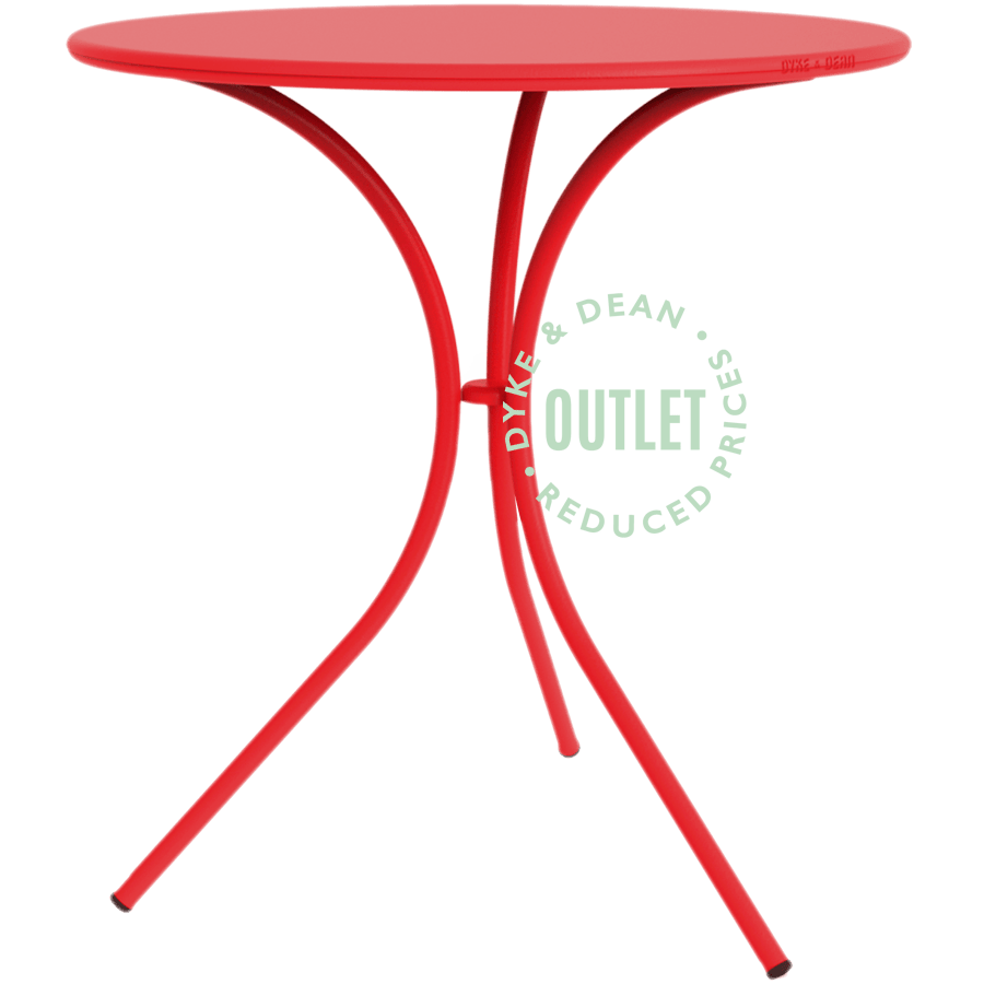 ADICO OUTDOOR 590 ROUND TABLE LIGHT RED OUTLET - DYKE & DEAN