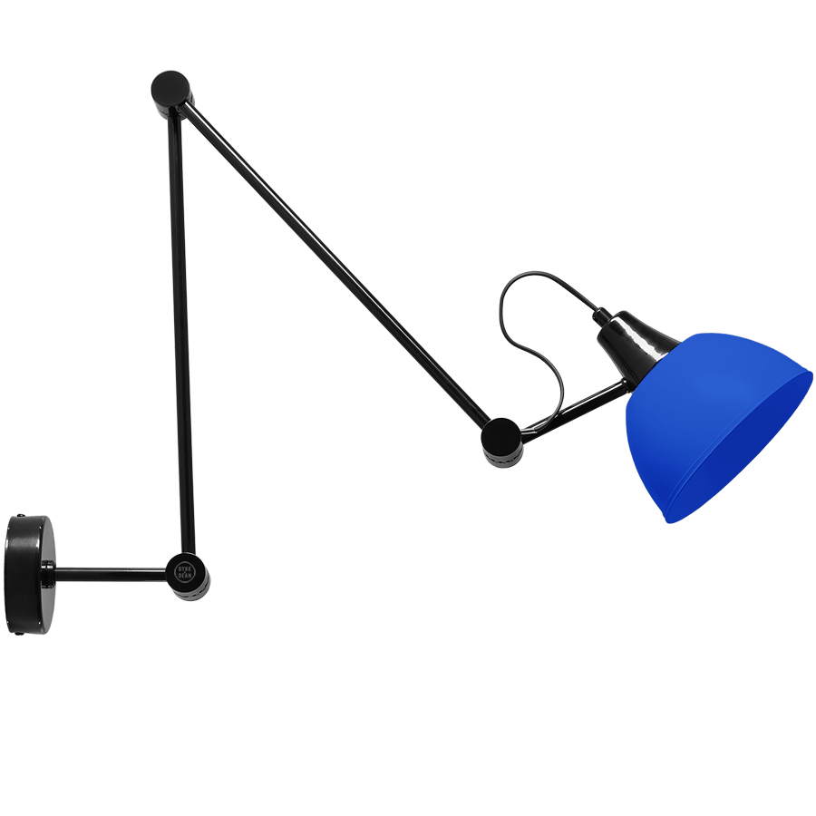 AIDA WALL AND CEILING ADJUSTABLE ARM LIGHT SHADE COBALT - DYKE & DEAN