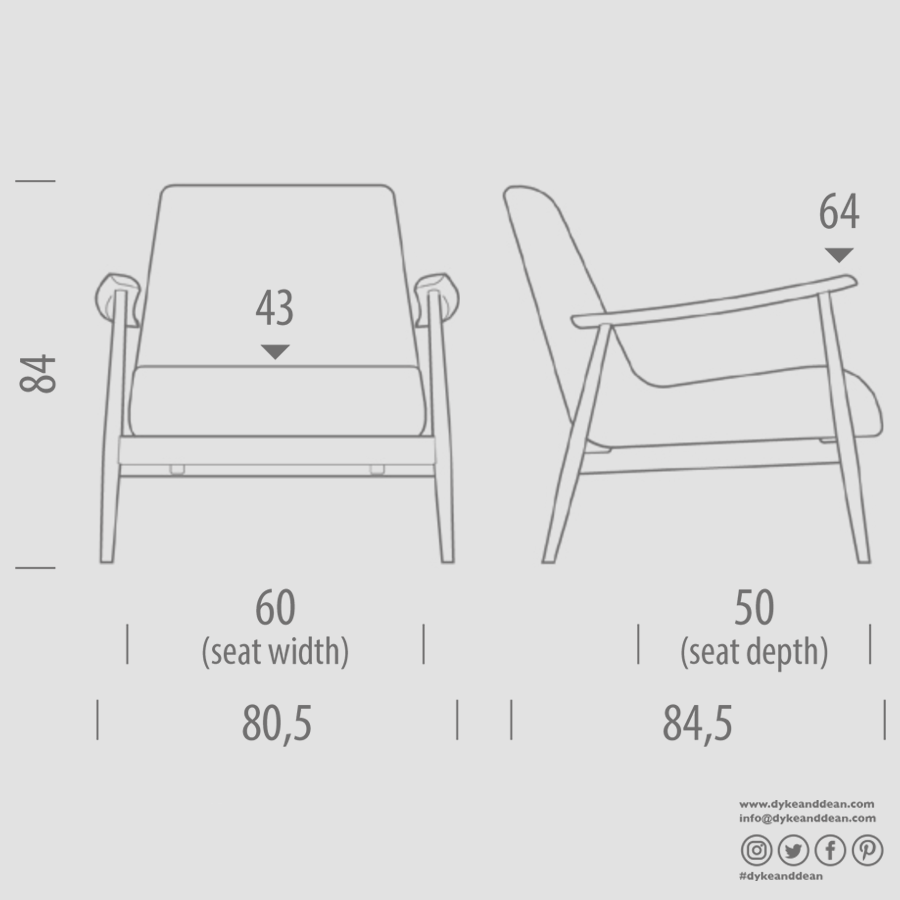 ASKA LOUNGE CHAIR WALNUT - DYKE & DEAN