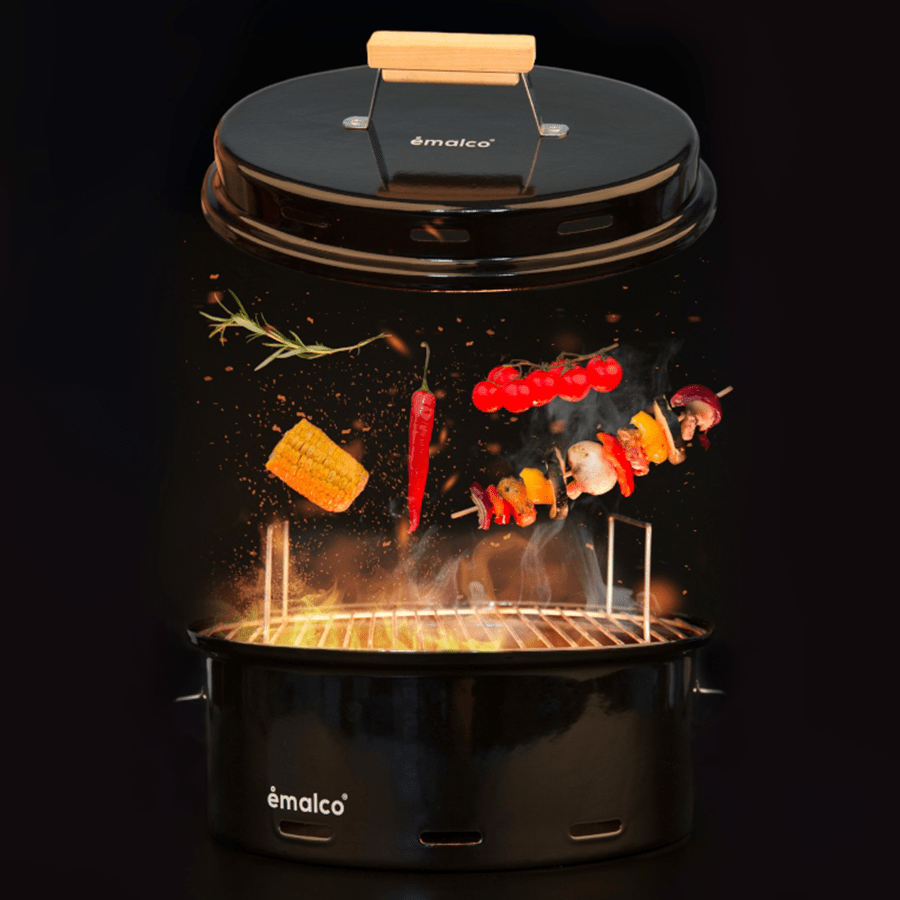 BLACK ENAMEL BARBEQUE - DYKE & DEAN