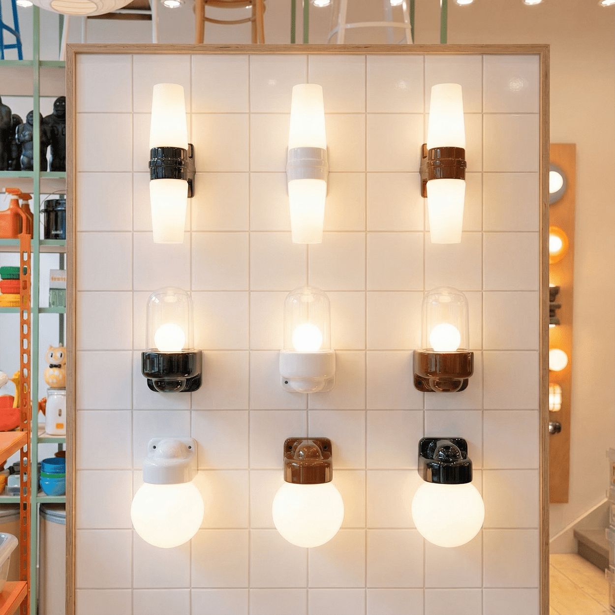 BLACK FROSTED PORCELAIN WATERPROOF SAUNA WALL LIGHT - DYKE & DEAN