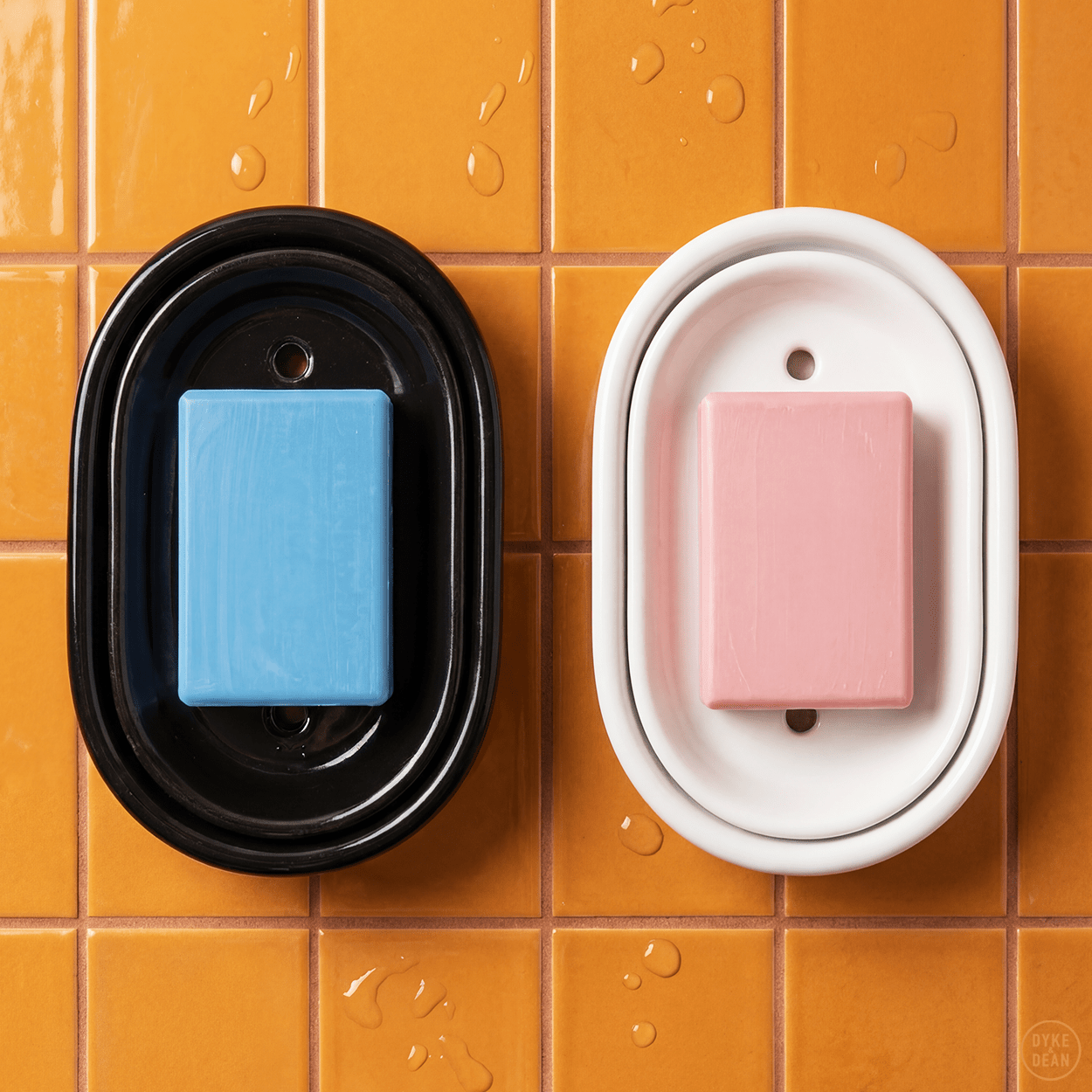 BLACK PORCELAIN SOAP DISH - DYKE & DEAN