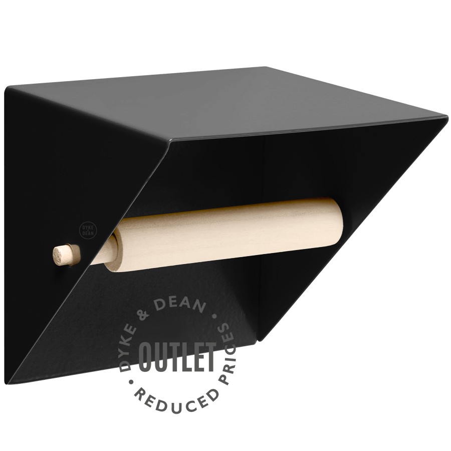 BLACK TRIANGLE WALL TOILET ROLL HOLDER OUTLET - DYKE & DEAN