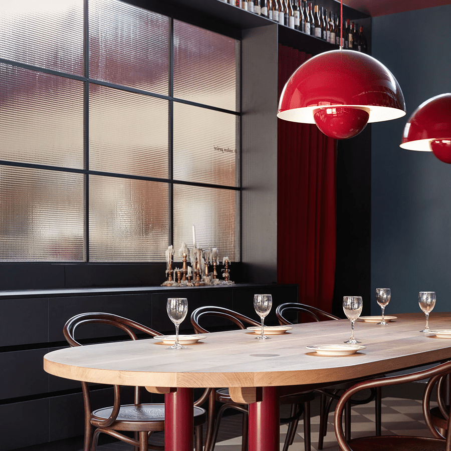 BLOOM POT PENDANT LAMP CHROME LARGE - DYKE & DEAN