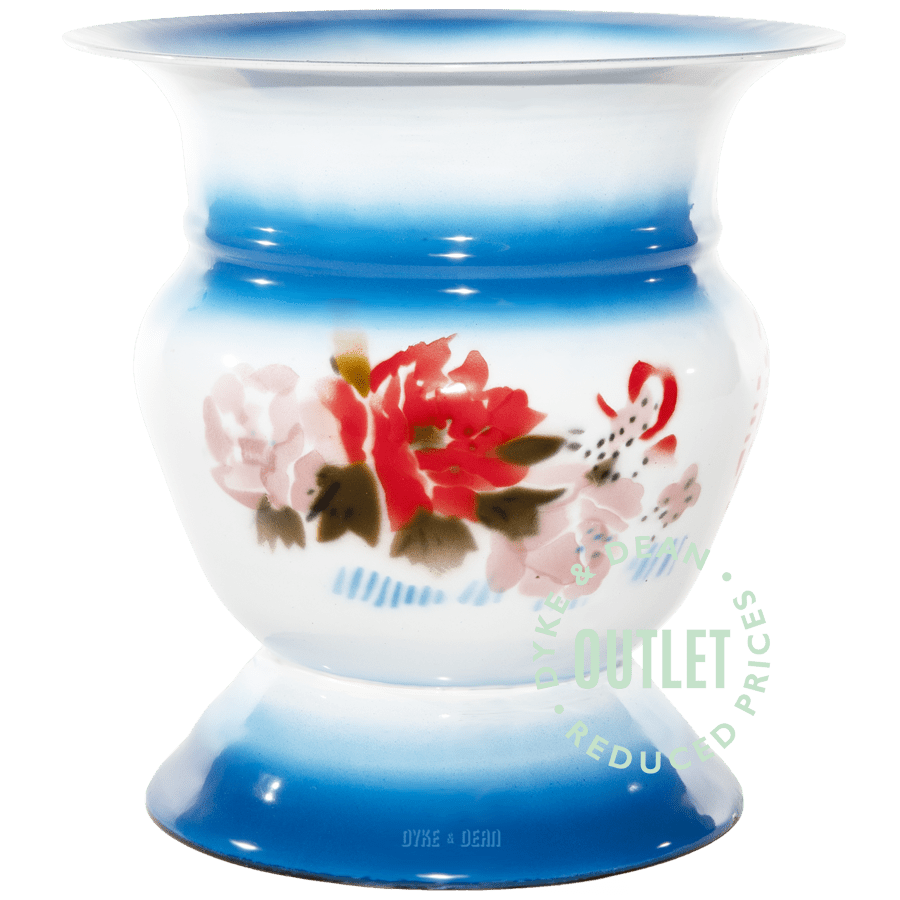 BLUE ENAMEL FLOWER VASE OUTLET - DYKE & DEAN