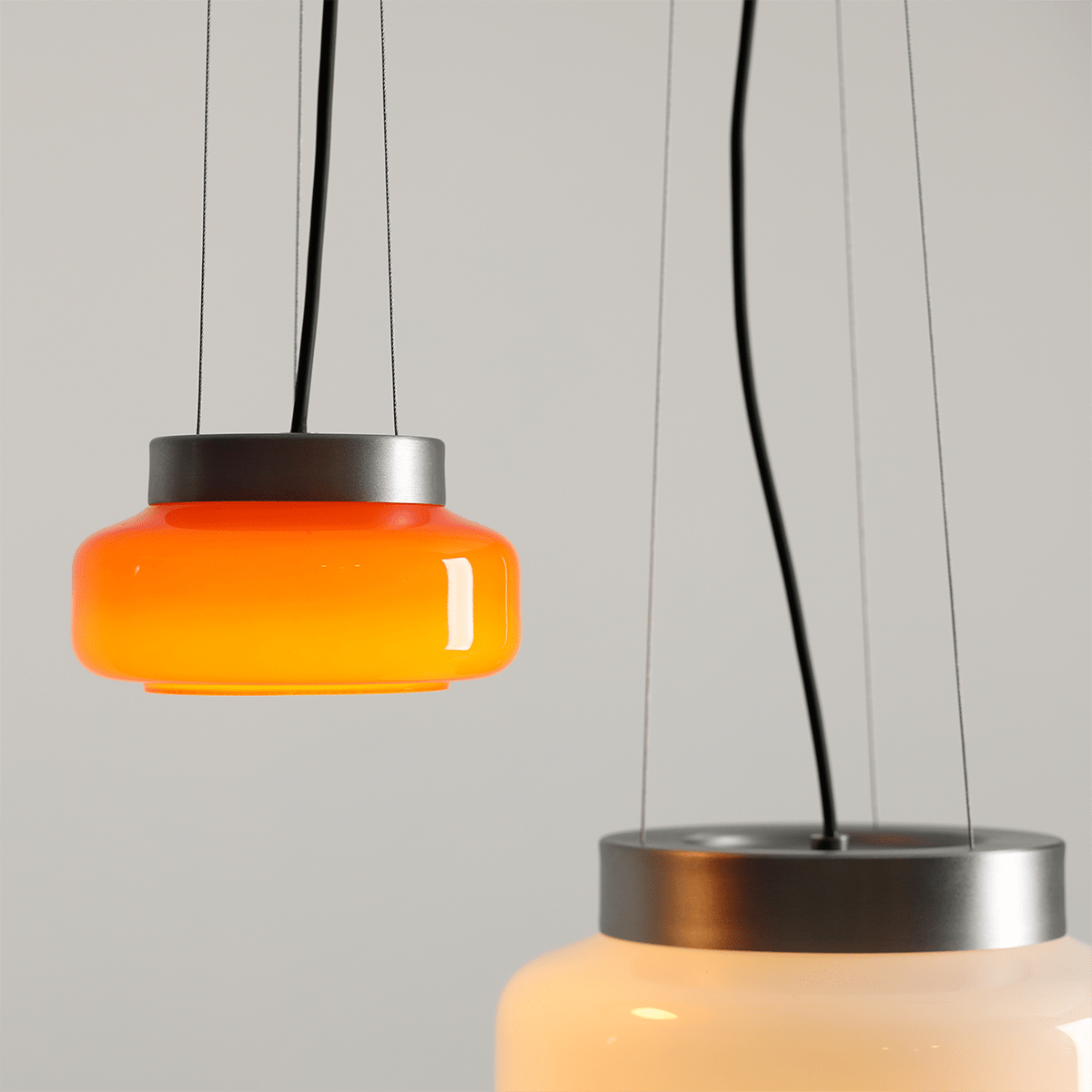 BONBON GLASS PENDANT LIGHT ORANGE SMALL - DYKE & DEAN